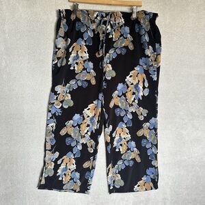 Jules & Leopold Pull-On Drawstring Pants Stretch Womens XL Pockets Floral